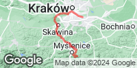 Track GPS Kraków - Myślenice - terenowo